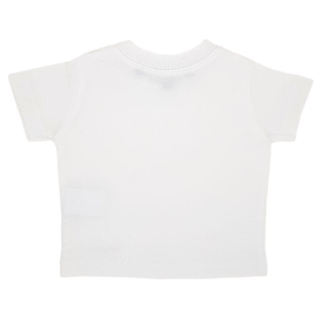 Tee-shirt bébé garçon blanc en coton LILI GAUFRETTE 3 mois à manches courtes