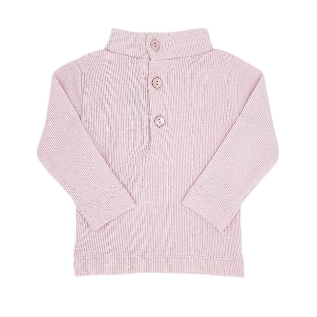Tee-shirt bébé fille rose LILI GAUFRETTE 3 mois à manches longues