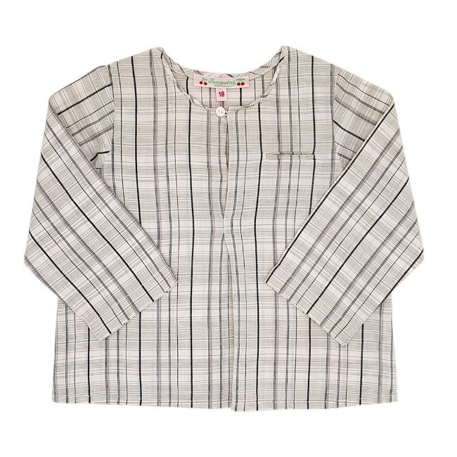 Tunique bébé mixte beige en coton rayé, taille 18 mois, marque Bonpoint - seconde main haut de gamme