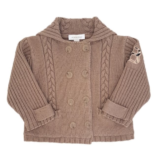 Vêtement bébé garçon d'occasion - Veste marque BURBERRY marron 12 mois