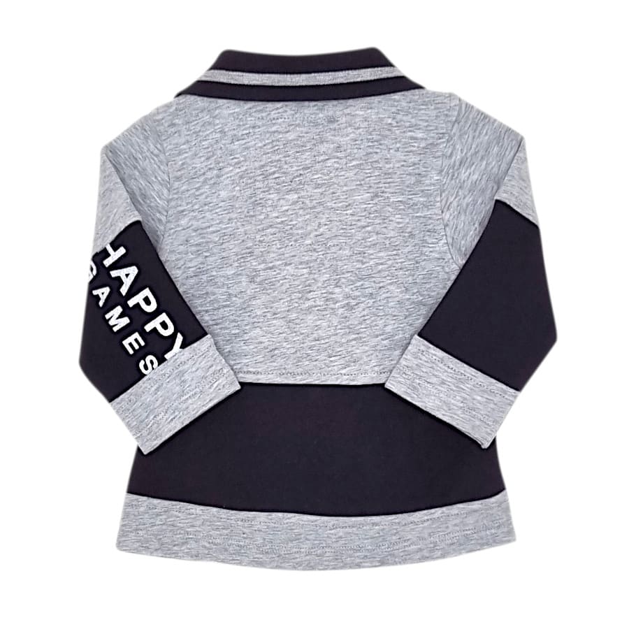 Veste grise IKKS bébé garçon color block 3 mois