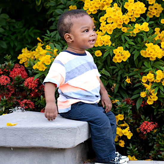 Pantalon bébé garçon bleu marine, occasion, résistant pour un quotidien actif