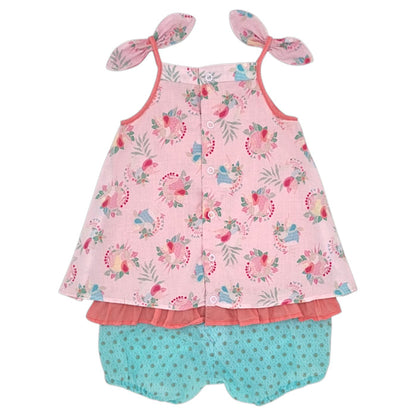 Combinaison bébé multicolore à nœuds Kenzo, vue de dos, fille 18 mois