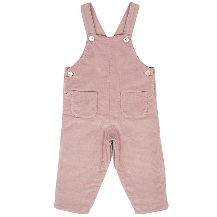 Salopette bébé fille rose en velours côtelé, taille 12 mois, marque Tartine et Chocolat - seconde main haut de gamme