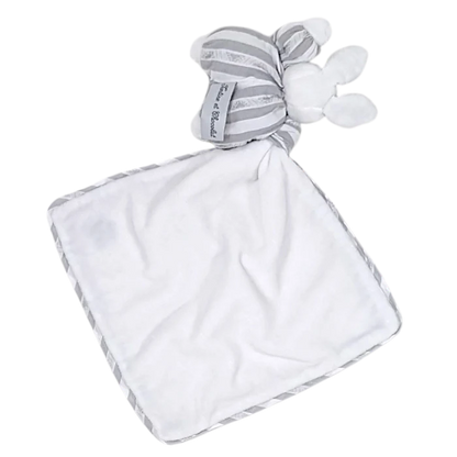 Doudou bébé mixte Tartine et Chocolat taille unique, blanc/gris, carré en micro velours