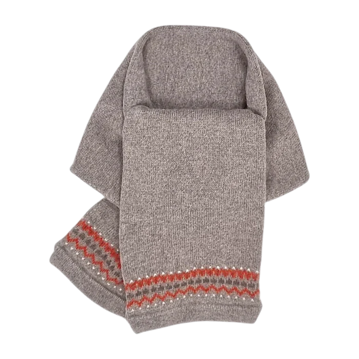 Echarpe bébé garçon marron motif jacquard, taille 6-12 mois, marque Tartine et Chocolat - seconde main haut de gamme