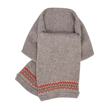 Echarpe bébé garçon marron motif jacquard, taille 6-12 mois, marque Tartine et Chocolat - seconde main haut de gamme