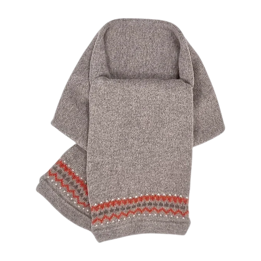 Echarpe bébé garçon marron motif jacquard, taille 6-12 mois, marque Tartine et Chocolat - seconde main haut de gamme