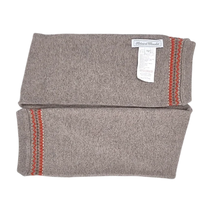 Echarpe bébé garçon Tartine et Chocolat 6-12 mois, marron, double épaisseur enrichie en angora