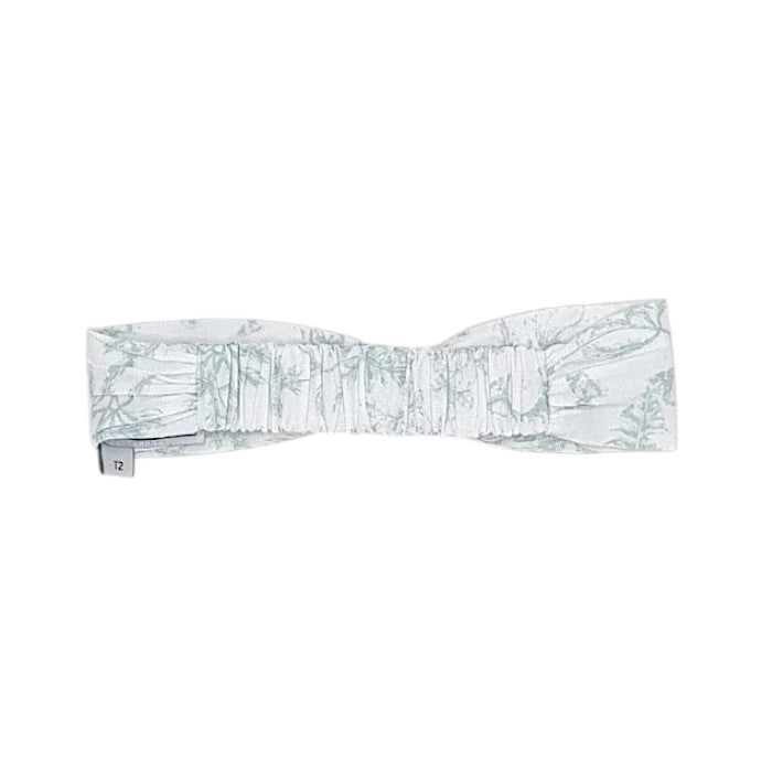 Bandeau bébé blanc/vert imprimé papillons Tartine et Chocolat, vue de dos, fille 6-12 mois