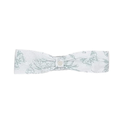 Bandeau bébé fille Tartine et Chocolat, blanc/vert imprimé papillons, taille 6-12 mois, seconde main haut de gamme, vue de face