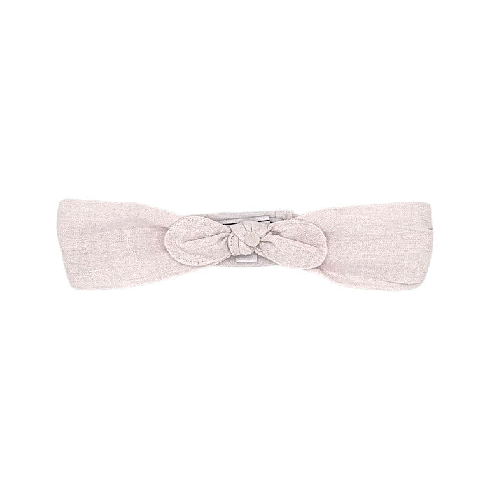 Bandeau bébé fille Tartine et Chocolat, rose pâle à nœud, taille 6-12 mois, seconde main haut de gamme, vue de face