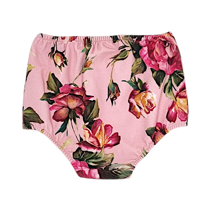 Bloomer bébé rose imprimé fleuri Dolce & Gabbana, vue de dos, fille 18-24 mois