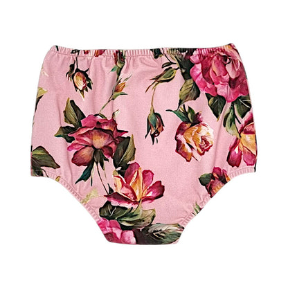 Bloomer bébé rose imprimé fleuri Dolce & Gabbana, vue de dos, fille 18-24 mois