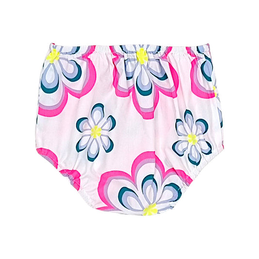 Bloomer bébé blanc/rose motif fleurs Jacadi, vue de dos, fille 12 mois