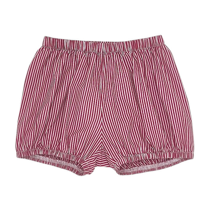 Bloomer bébé fille Monnalisa, rouge/blanc à rayures, taille 24 mois, seconde main haut de gamme, vue de face