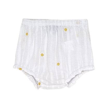 Bloomer bébé fille Tartine et Chocolat, blanc motif marguerites, taille 3 mois, seconde main haut de gamme, vue de face