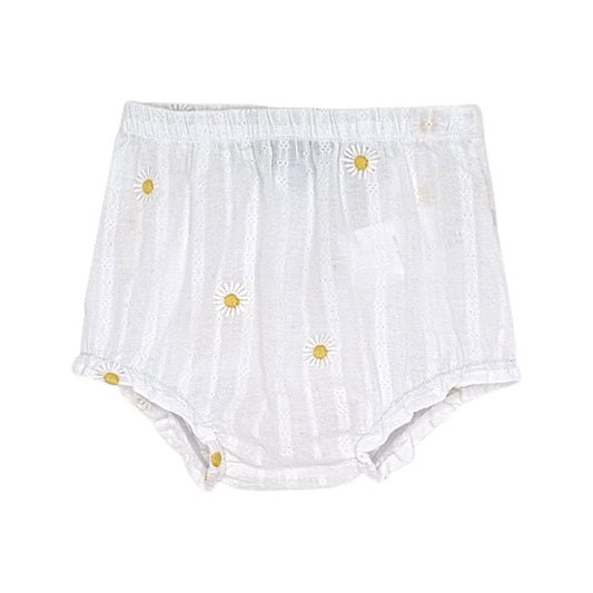Bloomer bébé fille Tartine et Chocolat, blanc motif marguerites, taille 3 mois, seconde main haut de gamme, vue de face