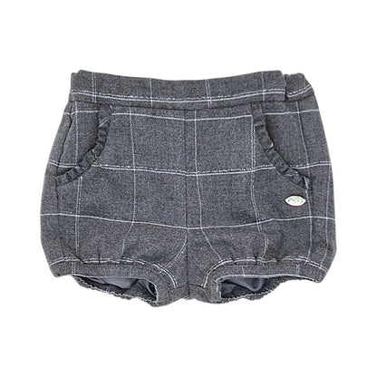 Bloomer bébé fille Tartine et Chocolat, gris à carreaux, taille 6 mois, seconde main haut de gamme, vue de face