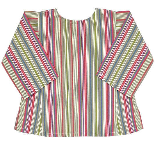 Blouse bébé multicolore à rayures Bonpoint, vue de dos, fille 6 mois