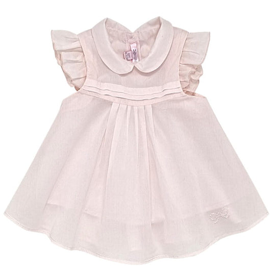 Blouse rose col Claudine, Repetto, pour bébé fille, 6 mois, vue de face, vêtement seconde main de marque