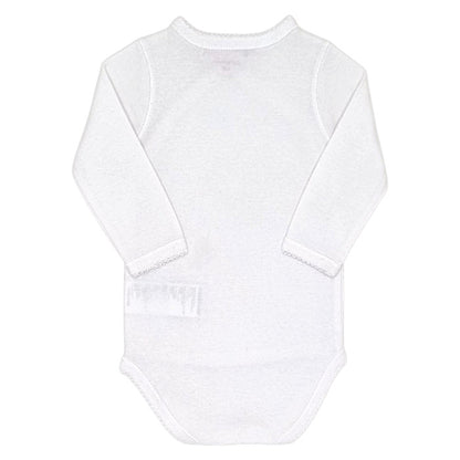Body bébé blanc croisé Bonpoint, vue de dos, mixte 1 mois