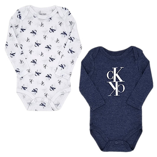 Bodies bébé garçon Calvin Klein 3-6 mois seconde main blanc bleu logo