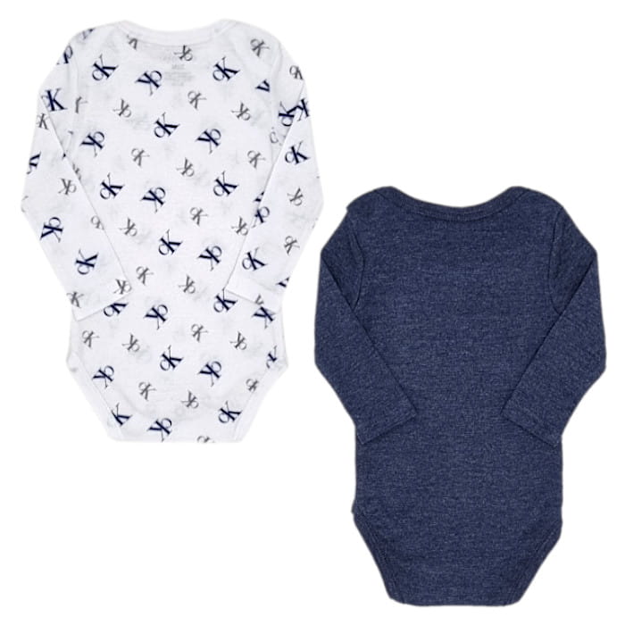 Bodies blanc et bleu Calvin Klein bébé garçon 3-6 mois