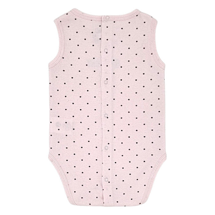 Body bébé rose pâle sans manches Givenchy, vue de dos, fille 9 mois