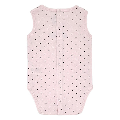 Body bébé rose pâle sans manches Givenchy, vue de dos, fille 9 mois
