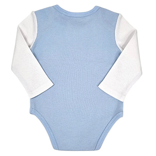 Body bébé garçon Guess 3-6 mois, bleu/blanc, à manches longues