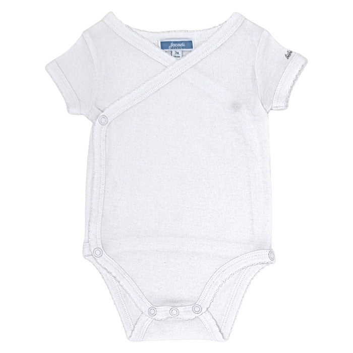 Body bébé mixte Jacadi, blanc croisé, taille 3 mois, seconde main haut de gamme, vue de face