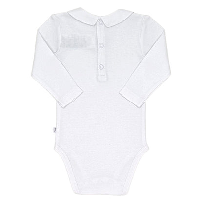 Body bébé blanc manches longues Jacadi, vue de dos, garçon 6 mois