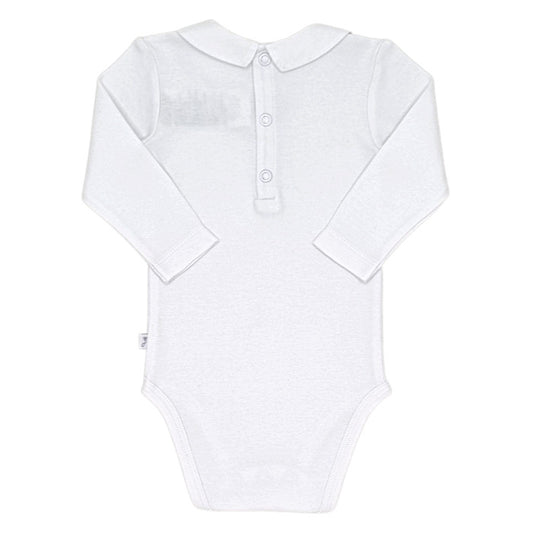 Body bébé blanc manches longues Jacadi, vue de dos, garçon 6 mois