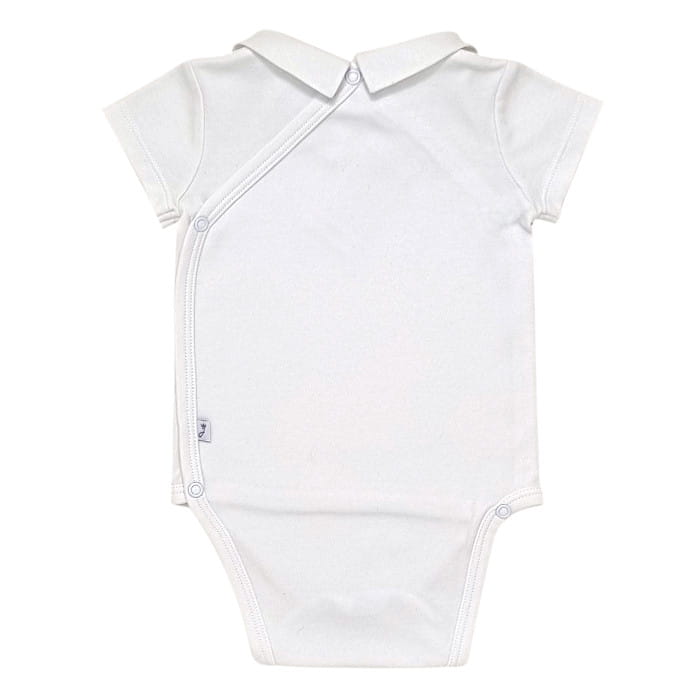 Body manches courtes blanc, marque Jacadi, pour bébé, 6 mois, vue de dos, vêtement mixte de seconde main