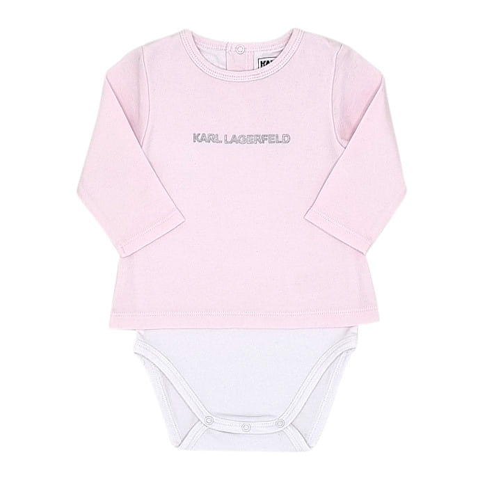 Body t-shirt Karl Lagerfeld bébé fille 9 mois d'occasion rose
