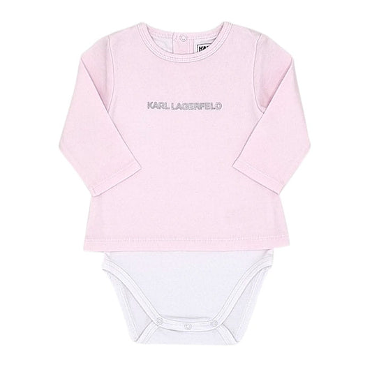 Body t-shirt Karl Lagerfeld bébé fille 9 mois d'occasion rose