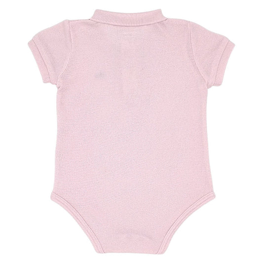 Body bébé rose en maille piquée Lacoste, vue de dos, fille 12 mois