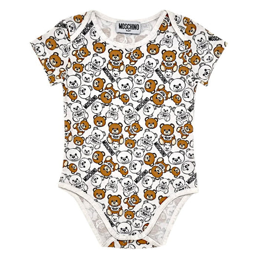 Body 12-18 mois blanc Teddy Bear Moschino seconde main - Vêtement luxe de marque pour bébé