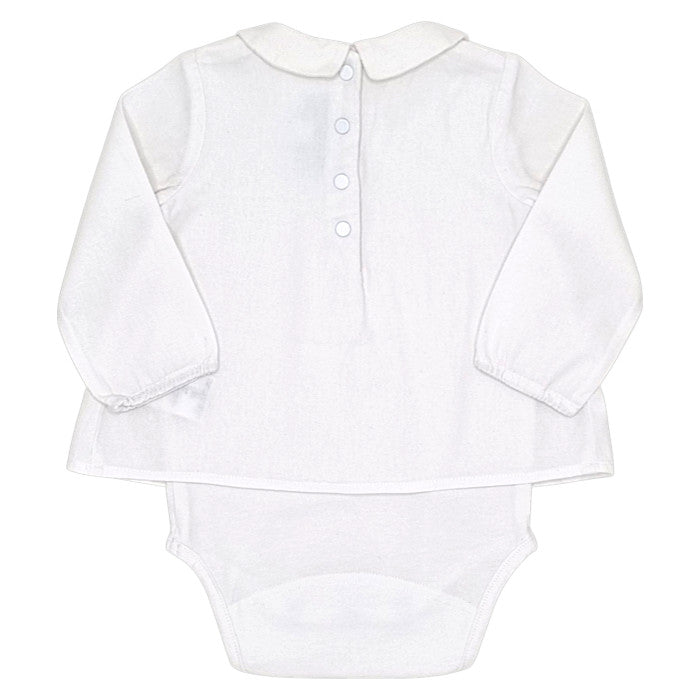 Body blouse bébé blanc à col Tartine et Chocolat, vue de dos, mixte 12 mois
