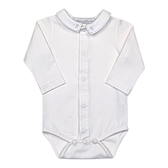 Body Tartine et Chocolat bébé garçon 3 mois blanc - Vêtement marque chic d'occasion