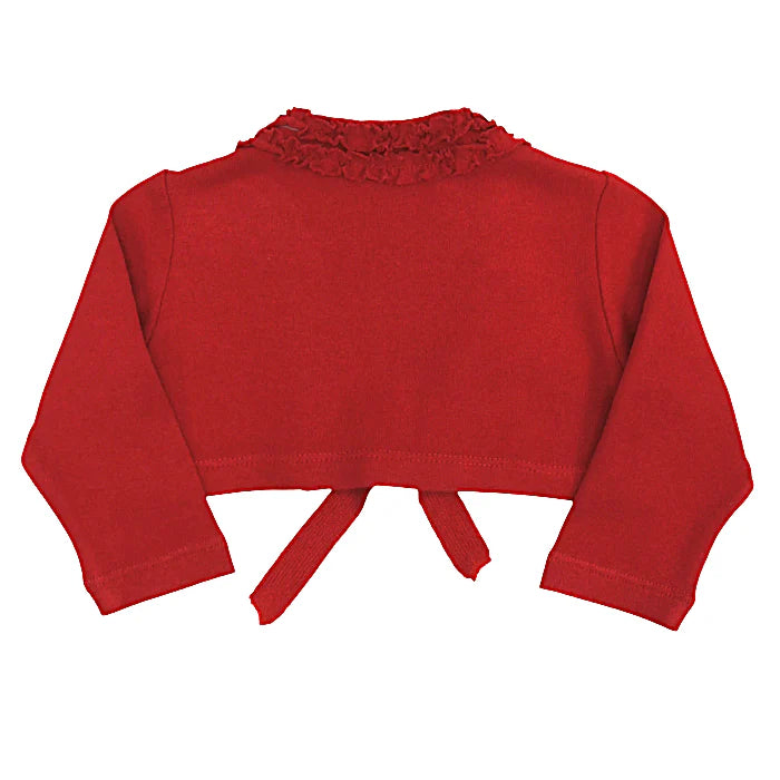 Boléro bébé fille Monnalisa 3 mois, rouge, en viscose mélangée