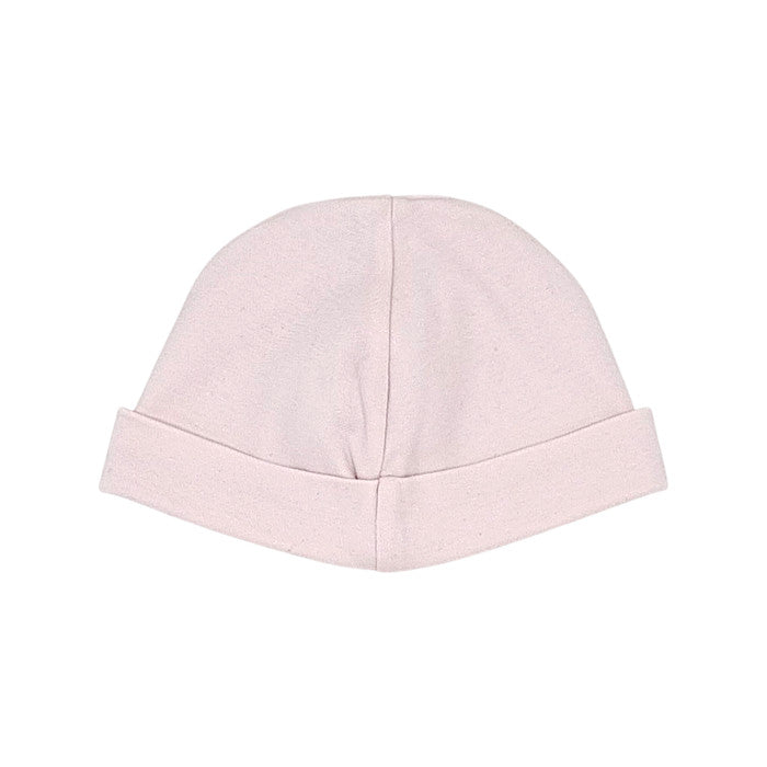 Bonnet de naissance bébé rose logo Poney brodé Ralph Lauren, vue de dos, fille 0-9 mois