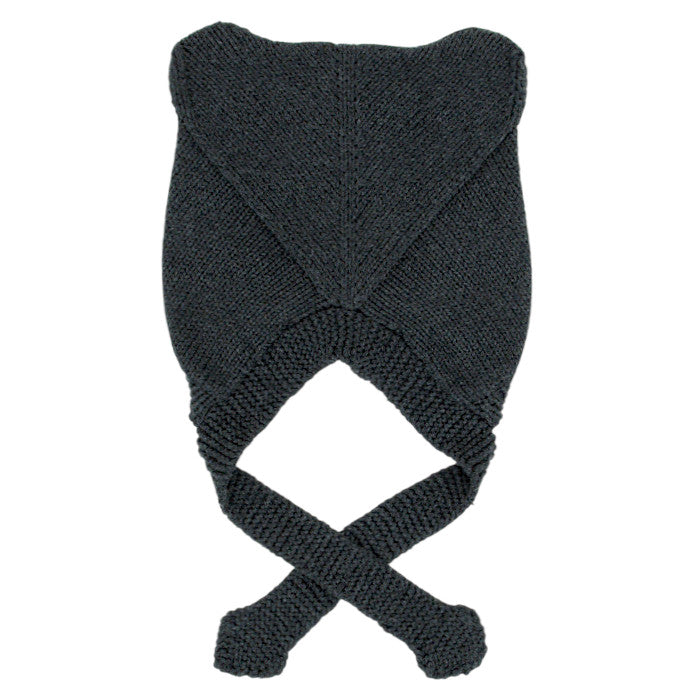 Bonnet bébé mixte Lili Gaufrette 0-6 mois, gris, liens à nouer