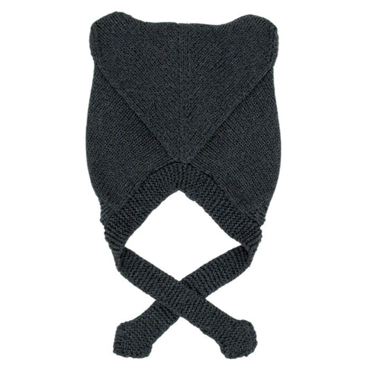 Bonnet bébé mixte Lili Gaufrette 0-6 mois, gris, liens à nouer