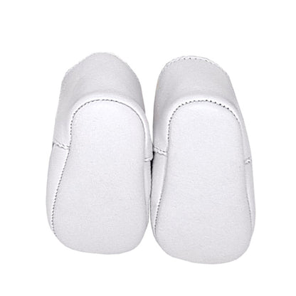 Bottons bébé blanc en cuir Jacadi, vue de dos, garçon 12 mois