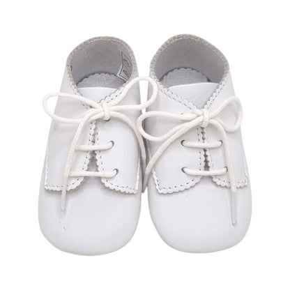 Bottons bébé garçon Jacadi, blanc en cuir, taille 12 mois, seconde main haut de gamme, vue de face