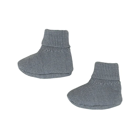 Bottons bébé mixte gris en laine mérinos, taille 6-12 mois, marque Jacadi - seconde main haut de gamme