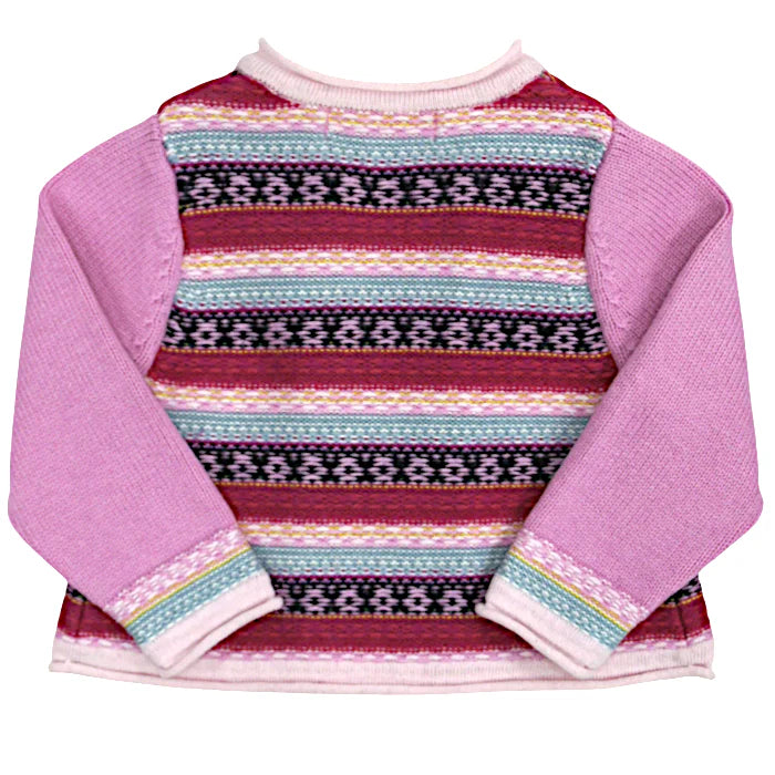 Cardigan bébé fille Kenzo 6 mois, rose, à rayures multicolores