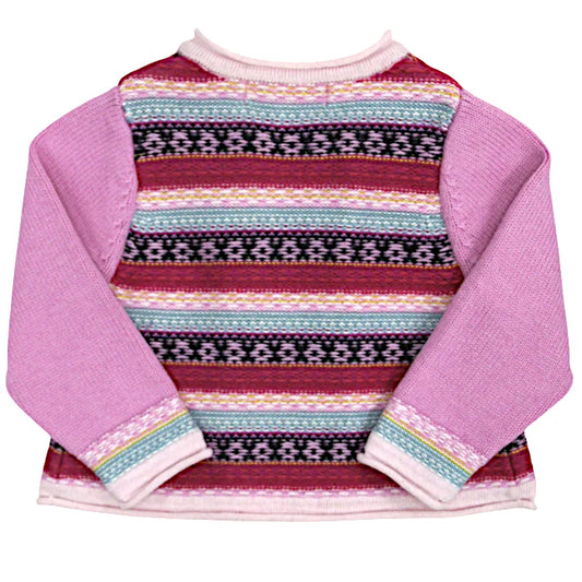 Cardigan bébé fille Kenzo 6 mois, rose, à rayures multicolores